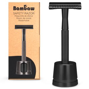 Metal Safety Razor with Stand