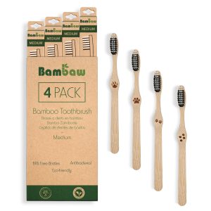 4 Bamboo Toothbrushes